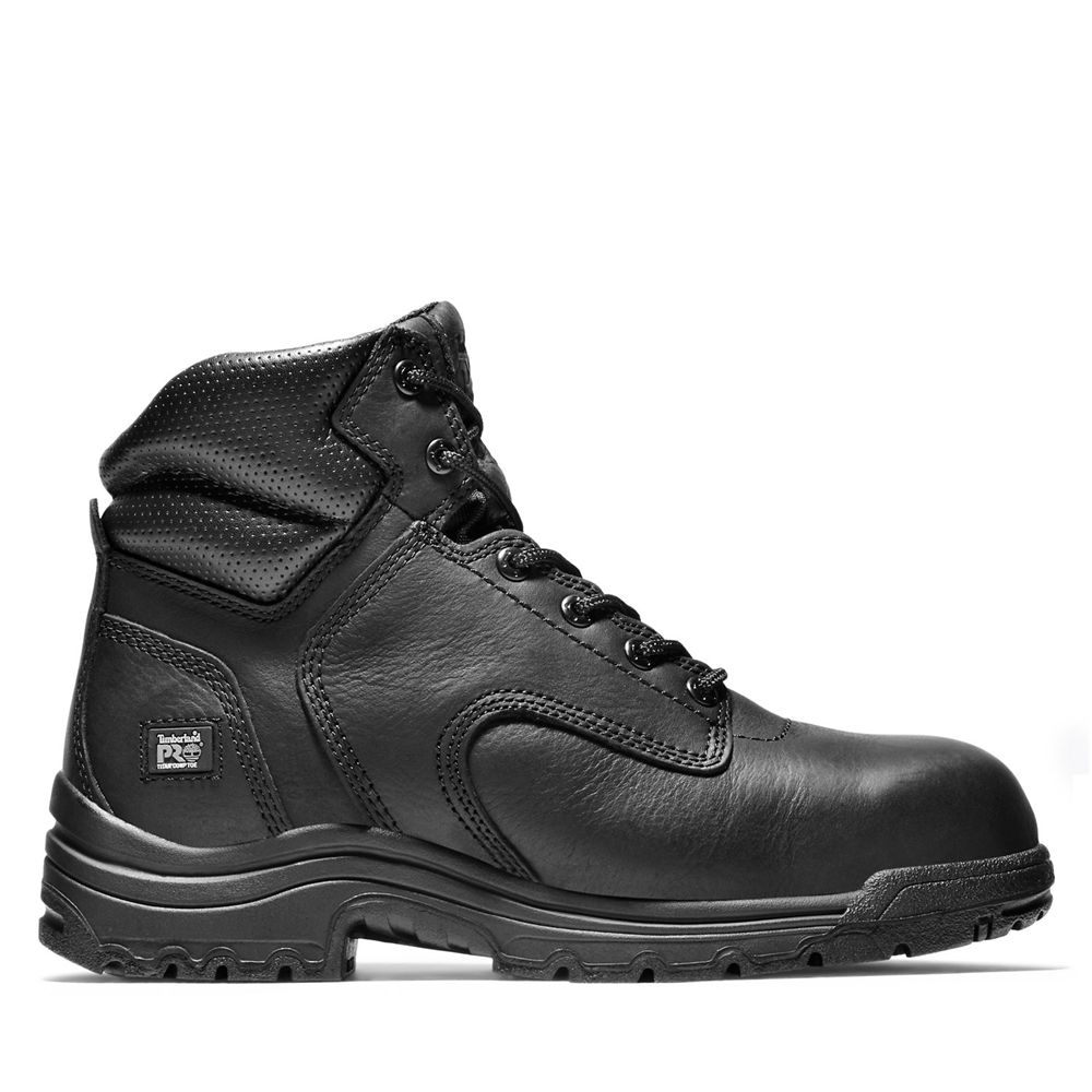 Timberland Mens Work Boots PRO® TiTAN® 6" Comp Toe - Black - India RS0289735